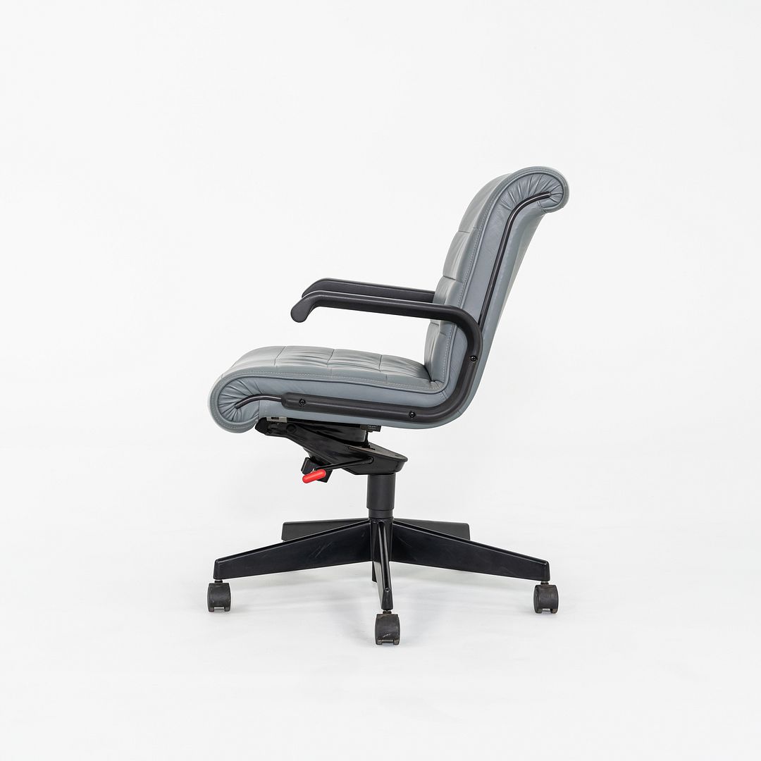 2005 Richard Sapper for Knoll Management Desk Chair Upholstered in Grey Leather