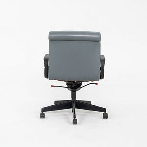 2005 Richard Sapper for Knoll Management Desk Chair Upholstered in Grey Leather