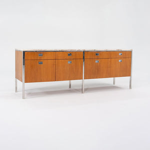 1960s Four Position Credenza by Gordon Bunshaft and Davis Allen of SOM Design in Teak with Marble Top