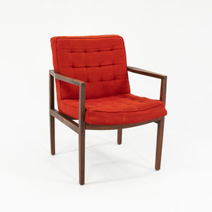 1970 Cafiero Lounge Chair by Vincent Cafiero for Knoll in Walnut and Red Fabric