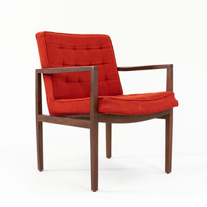 1970 Cafiero Lounge Chair by Vincent Cafiero for Knoll in Walnut and Red Fabric