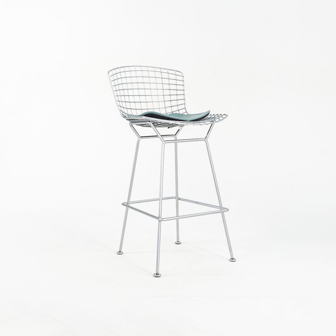 2010s Bertoia Bar Stool, Model 428C by Harry Bertoia for Knoll in Satin Chrome 4x Available