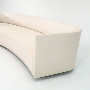 2020 Custom Sculptural Sofa in Off-White Linen-Like Fabric