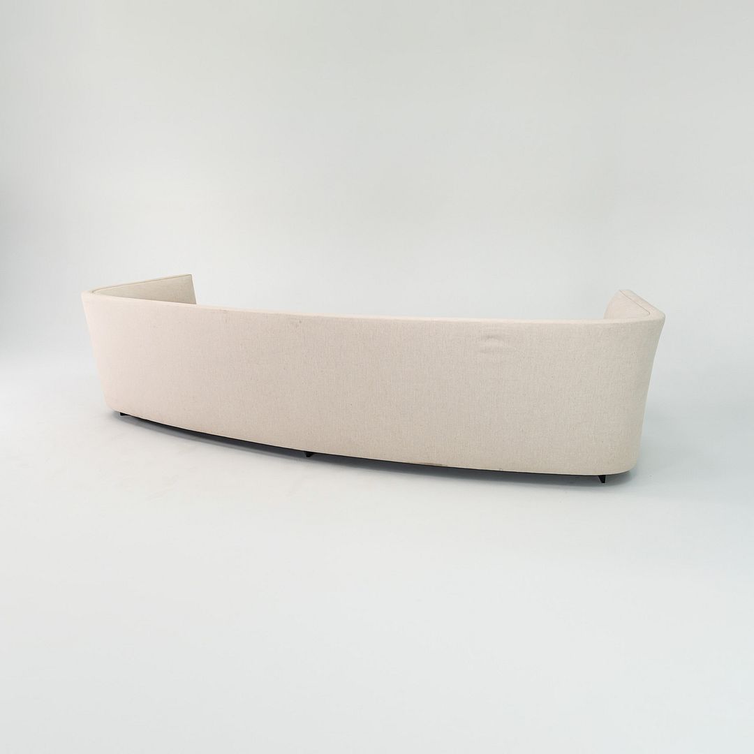 2020 Custom Sculptural Sofa in Off-White Linen-Like Fabric