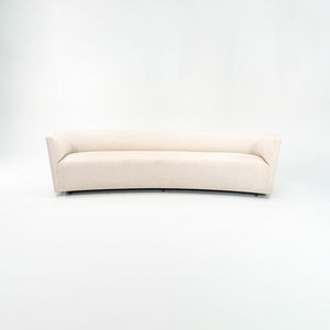 2020 Custom Sculptural Sofa in Off-White Linen-Like Fabric