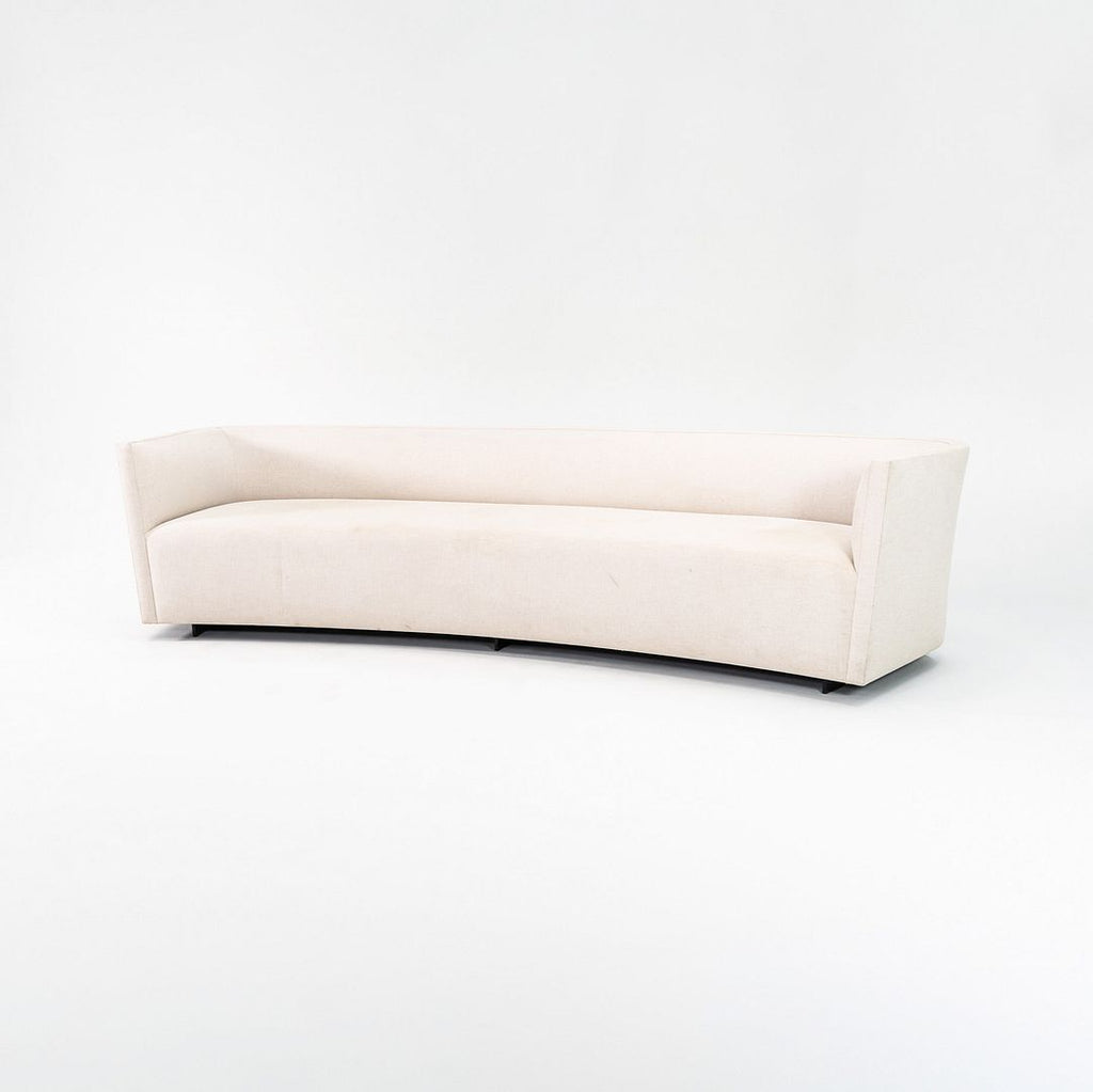 2020 Custom Sculptural Sofa in Off-White Linen-Like Fabric