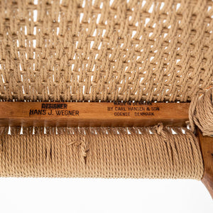 SOLD 1960s CH23 Chair by Hans J. Wegner for Carl Hansen & Son Oak, Paper Cord, Metal
