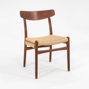 SOLD 1960s CH23 Chair by Hans J. Wegner for Carl Hansen & Son Oak, Paper Cord, Metal