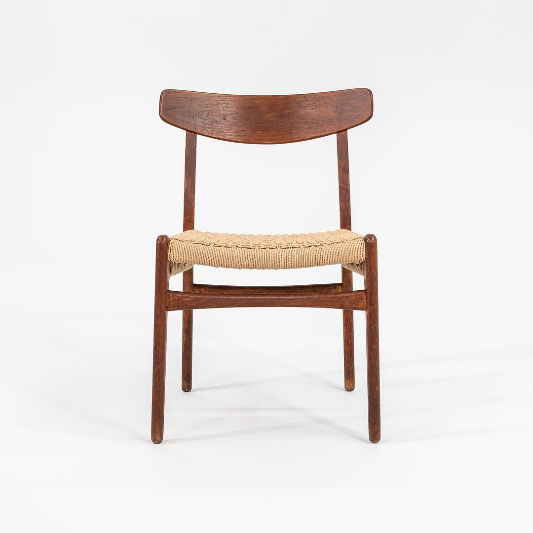 SOLD 1960s CH23 Chair by Hans J. Wegner for Carl Hansen & Son Oak, Paper Cord, Metal
