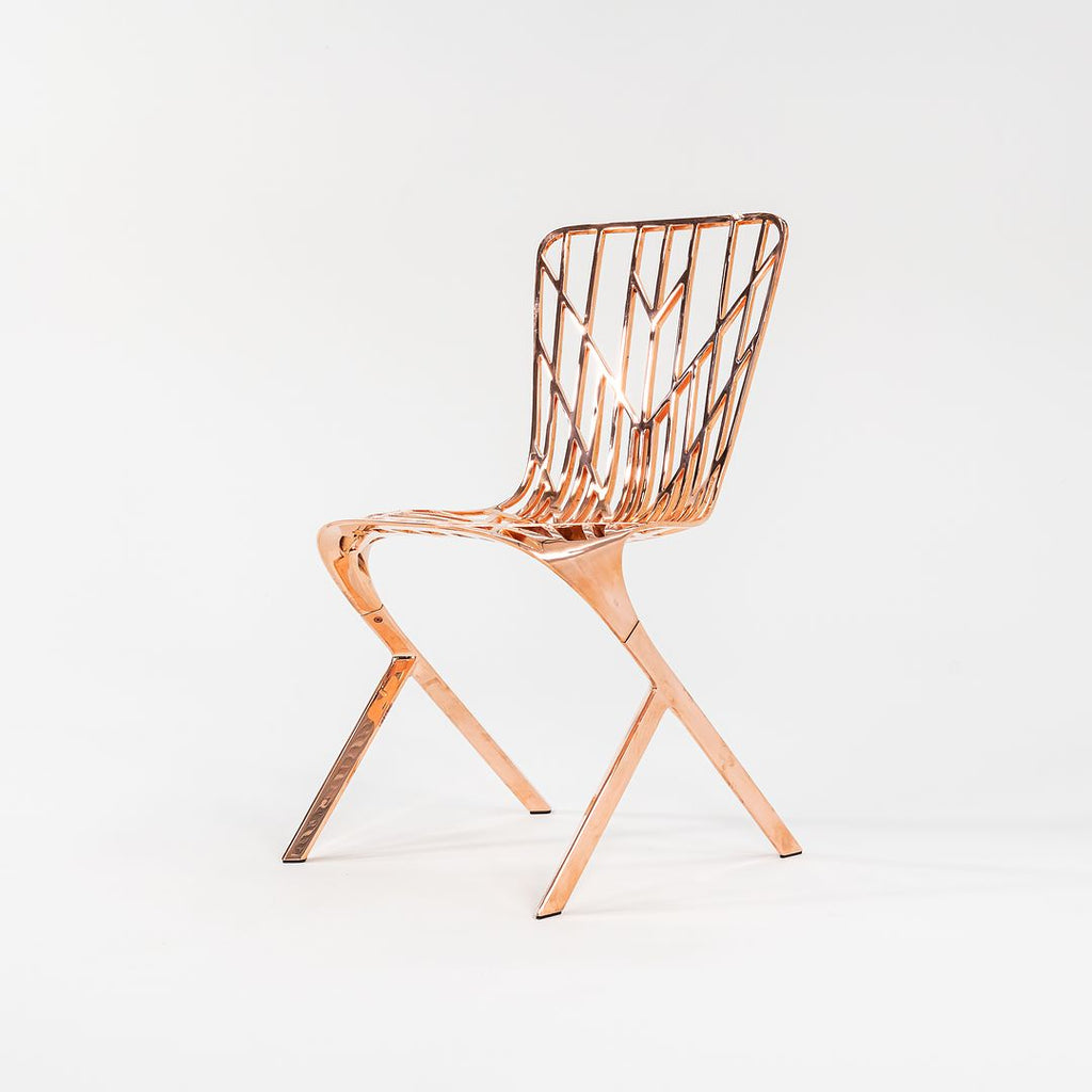 SOLD 2023 Knoll Washington Skeleton Chair by Sir David Adjaye for Knoll in Copper