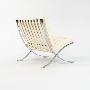 SOLD 2023 250L Barcelona Chair by Mies van der Rohe for Knoll in Chrome and Ivory Leather