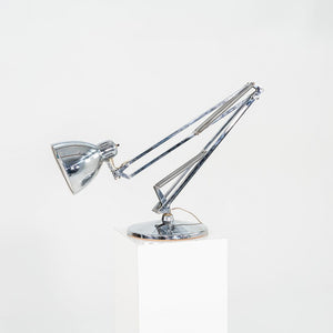 1980s Luxo ASA Norwegian Chrome Table Lamp with Weighted Base by Jac Jacobsen