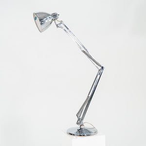 1980s Luxo ASA Norwegian Chrome Table Lamp with Weighted Base by Jac Jacobsen