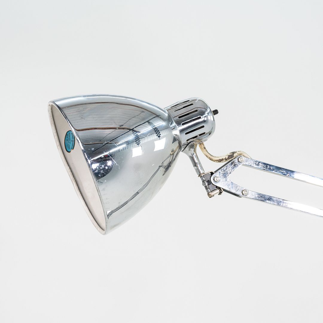 1980s Luxo ASA Norwegian Chrome Table Lamp with Weighted Base by Jac Jacobsen