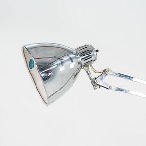 1980s Luxo ASA Norwegian Chrome Table Lamp with Weighted Base by Jac Jacobsen