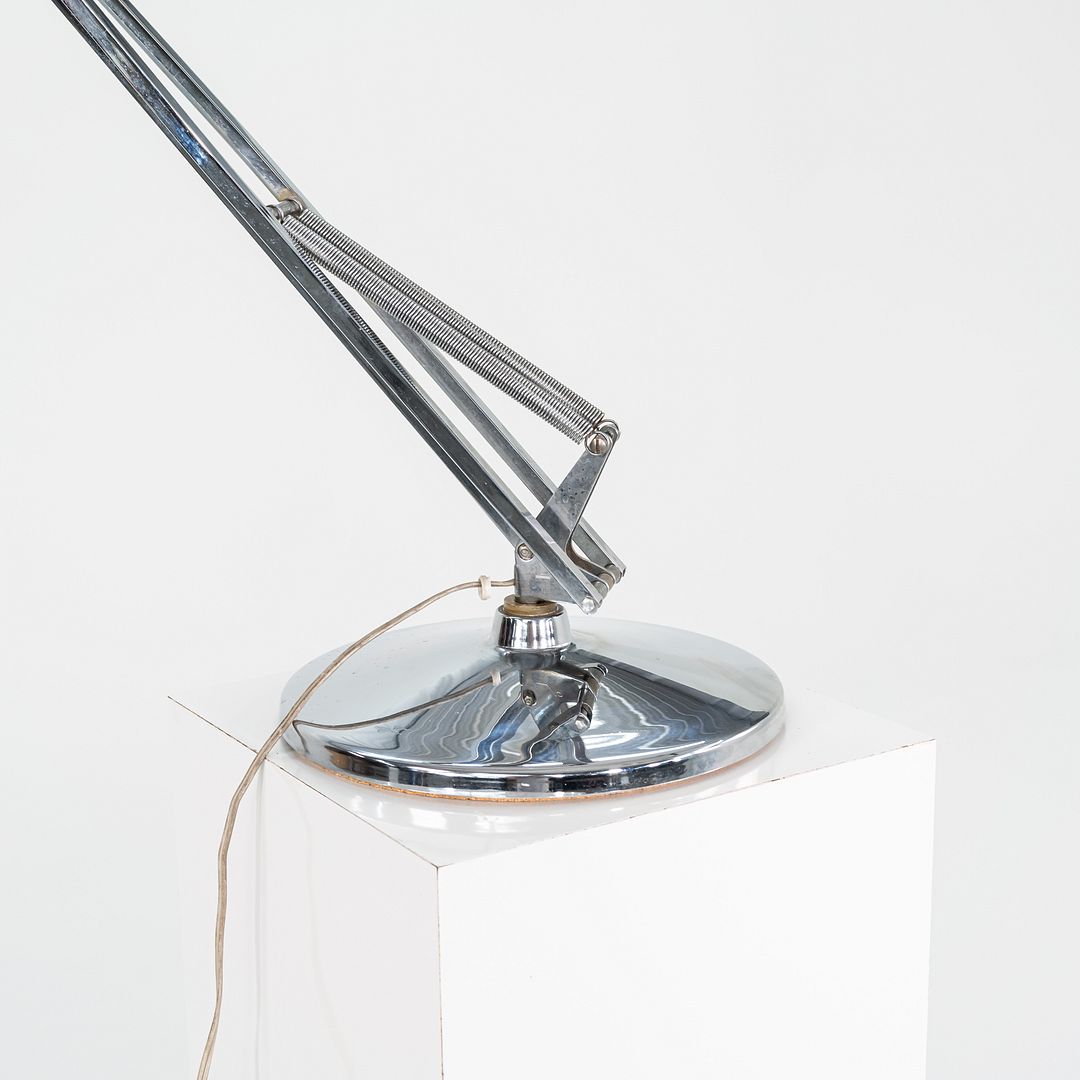 1980s Luxo ASA Norwegian Chrome Table Lamp with Weighted Base by Jac Jacobsen