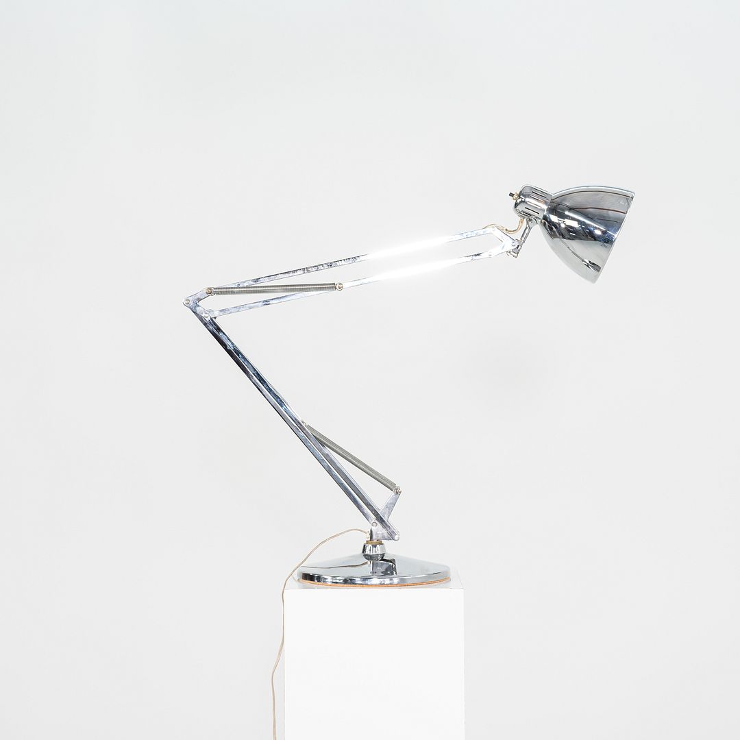 1980s Luxo ASA Norwegian Chrome Table Lamp with Weighted Base by Jac Jacobsen