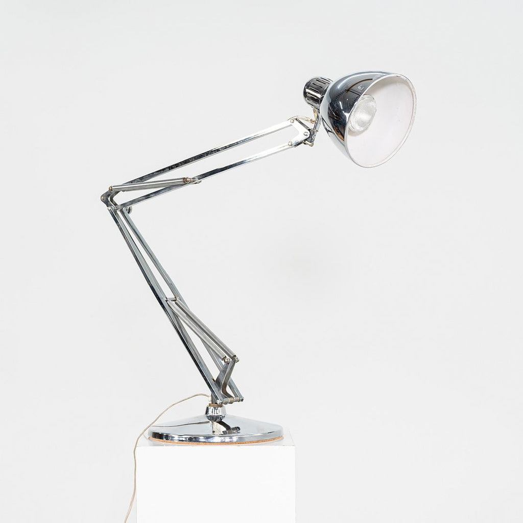 1980s Luxo ASA Norwegian Chrome Table Lamp with Weighted Base by Jac Jacobsen