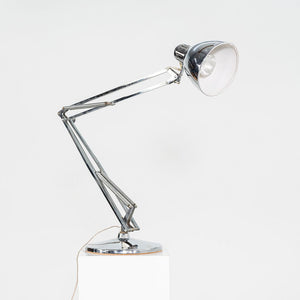 1980s Luxo ASA Norwegian Chrome Table Lamp with Weighted Base by Jac Jacobsen