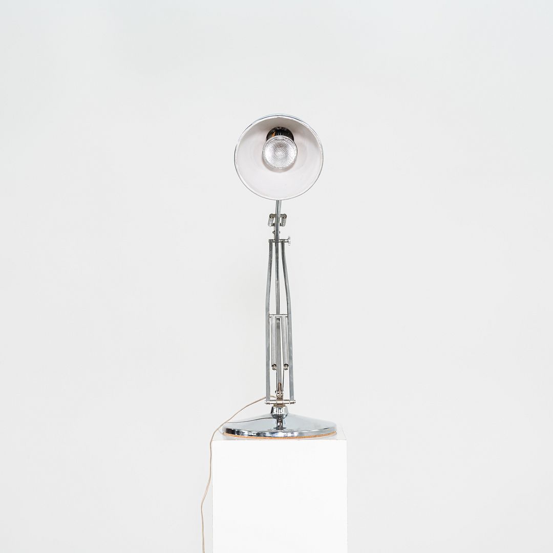 1980s Luxo ASA Norwegian Chrome Table Lamp with Weighted Base by Jac Jacobsen