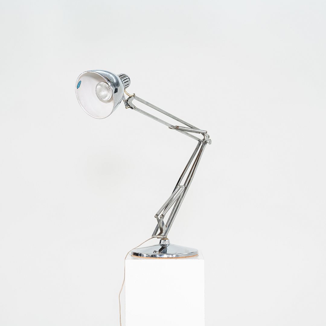 1980s Luxo ASA Norwegian Chrome Table Lamp with Weighted Base by Jac Jacobsen