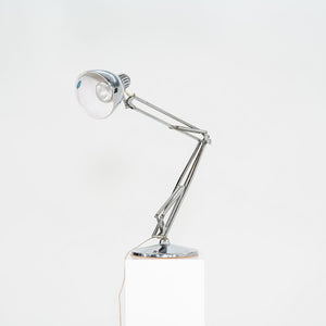 1980s Luxo ASA Norwegian Chrome Table Lamp with Weighted Base by Jac Jacobsen