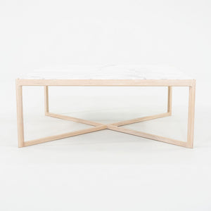 2022 Knoll Krusin Coffee Table by Marc Krusin in Natural Oak & Arabescato Marble