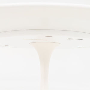 2016 Pedestal Coffee Table, Model 162TR by Eero Saarinen for Knoll in White Laminate