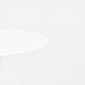 SOLD 2020 Single Pedestal Side Table, Model 160 MC by Eero Saarinen for Knoll Aluminum, Marble, Powder coat