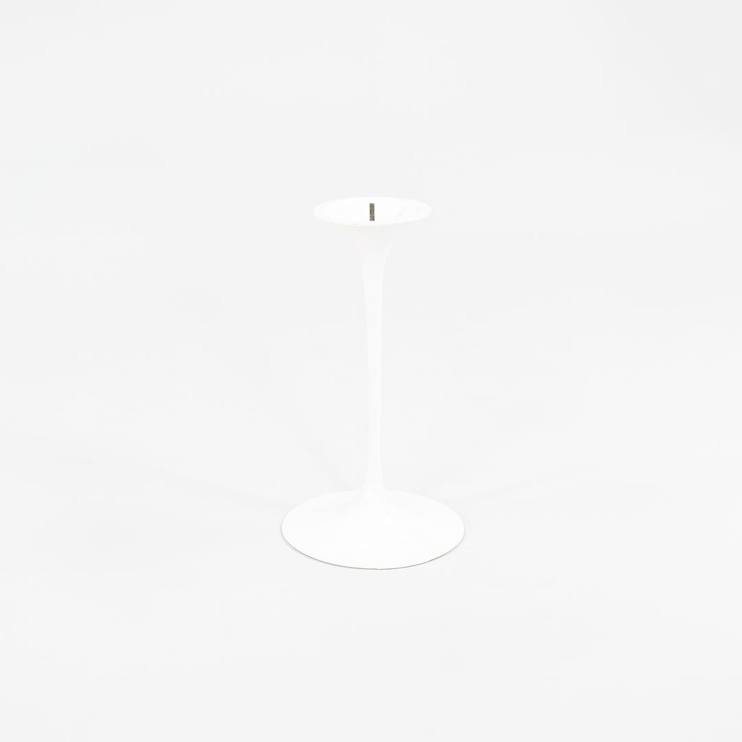 SOLD 2020 Single Pedestal Side Table, Model 160 MC by Eero Saarinen for Knoll Aluminum, Marble, Powder coat