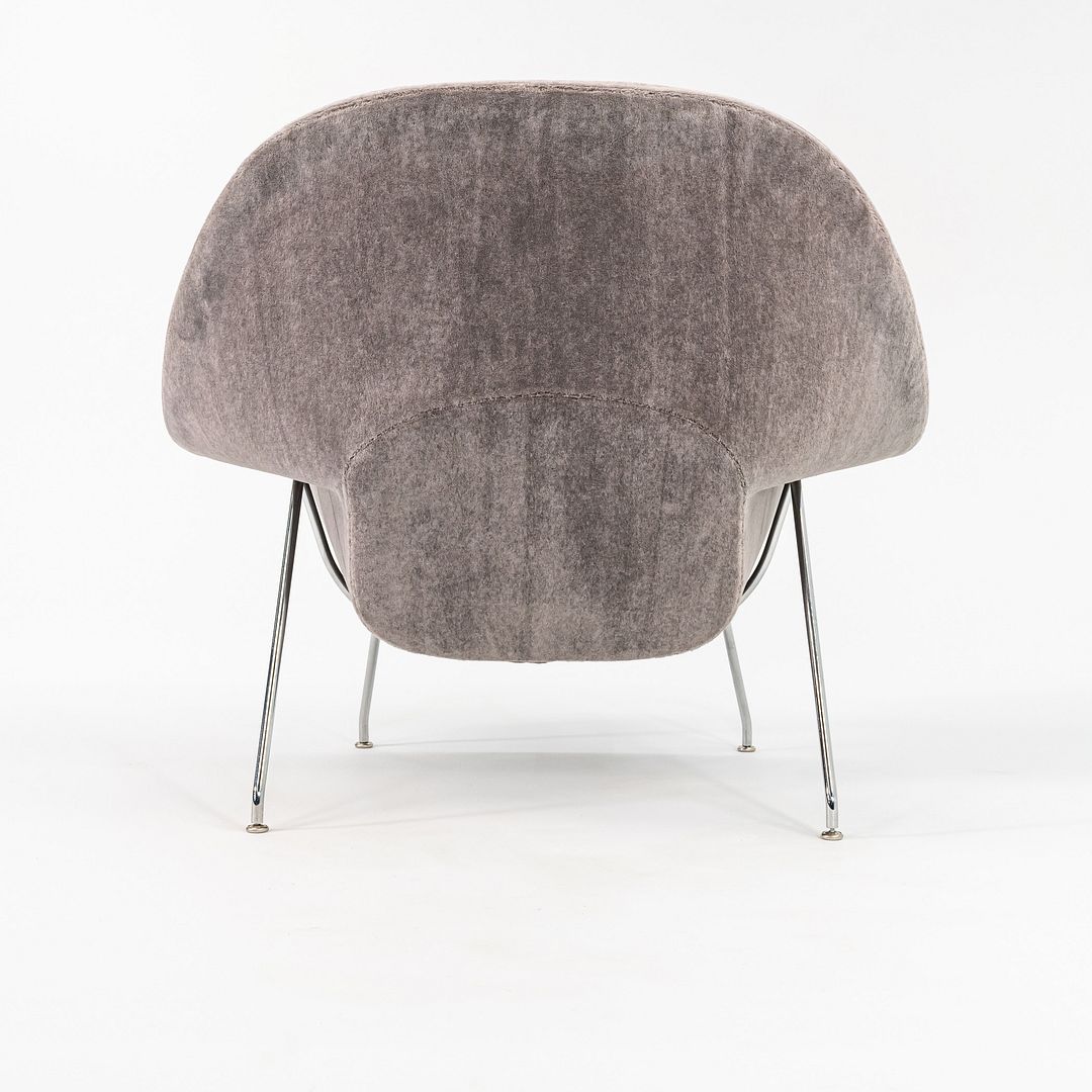 SOLD 2023 Full Size Womb Chair, Model 70L by Eero Saarinen for Knoll in Two Tone Velvet / Mohair Fabric