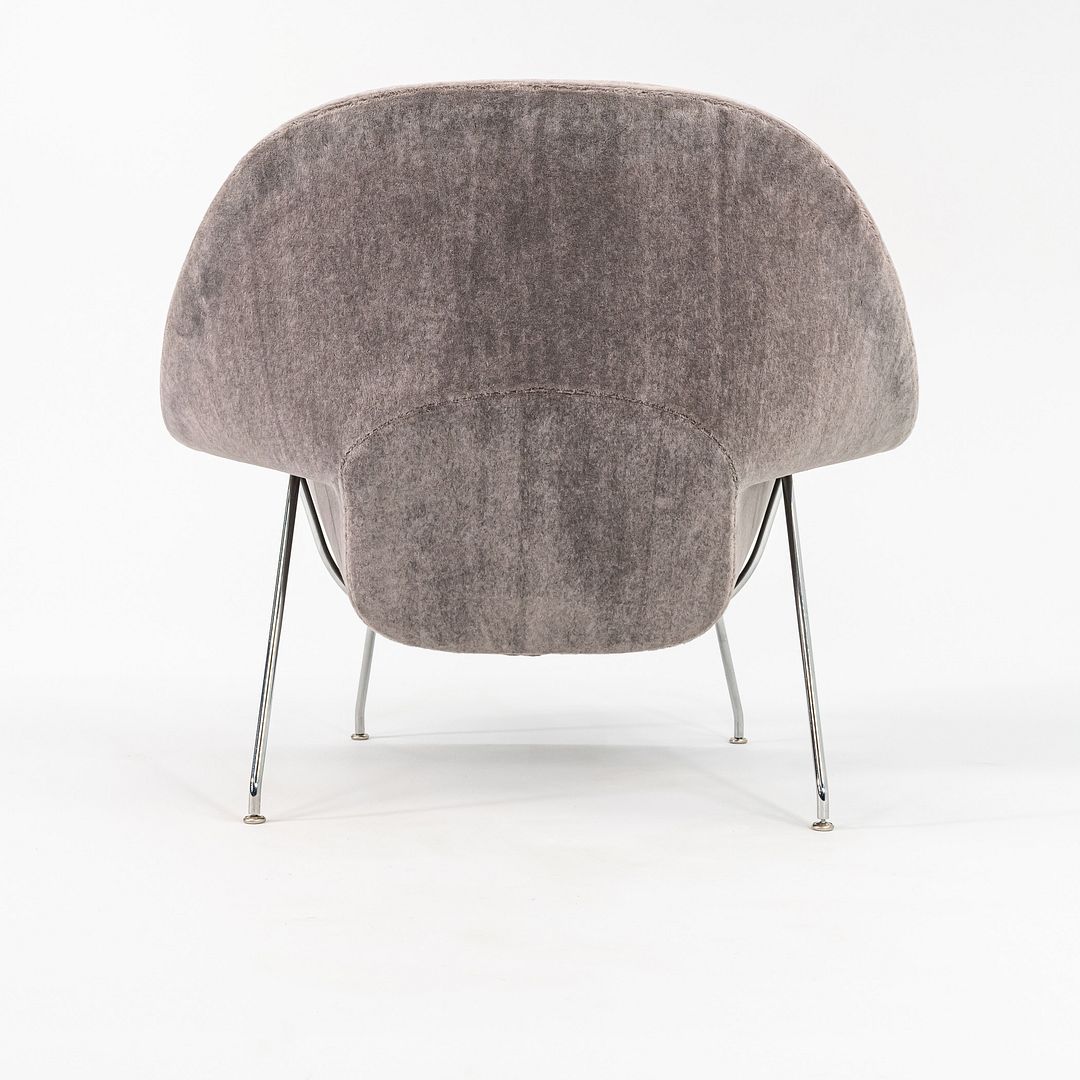 2023 Full Size Womb Chair, Model 70L by Eero Saarinen for Knoll in Two Tone Velvet / Mohair Fabric