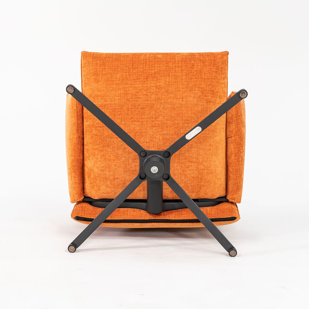 2023 Pilot High Back Lounge Chair, Model BO30-AU by Barber and Osgerby for Knoll in Orange Fabric