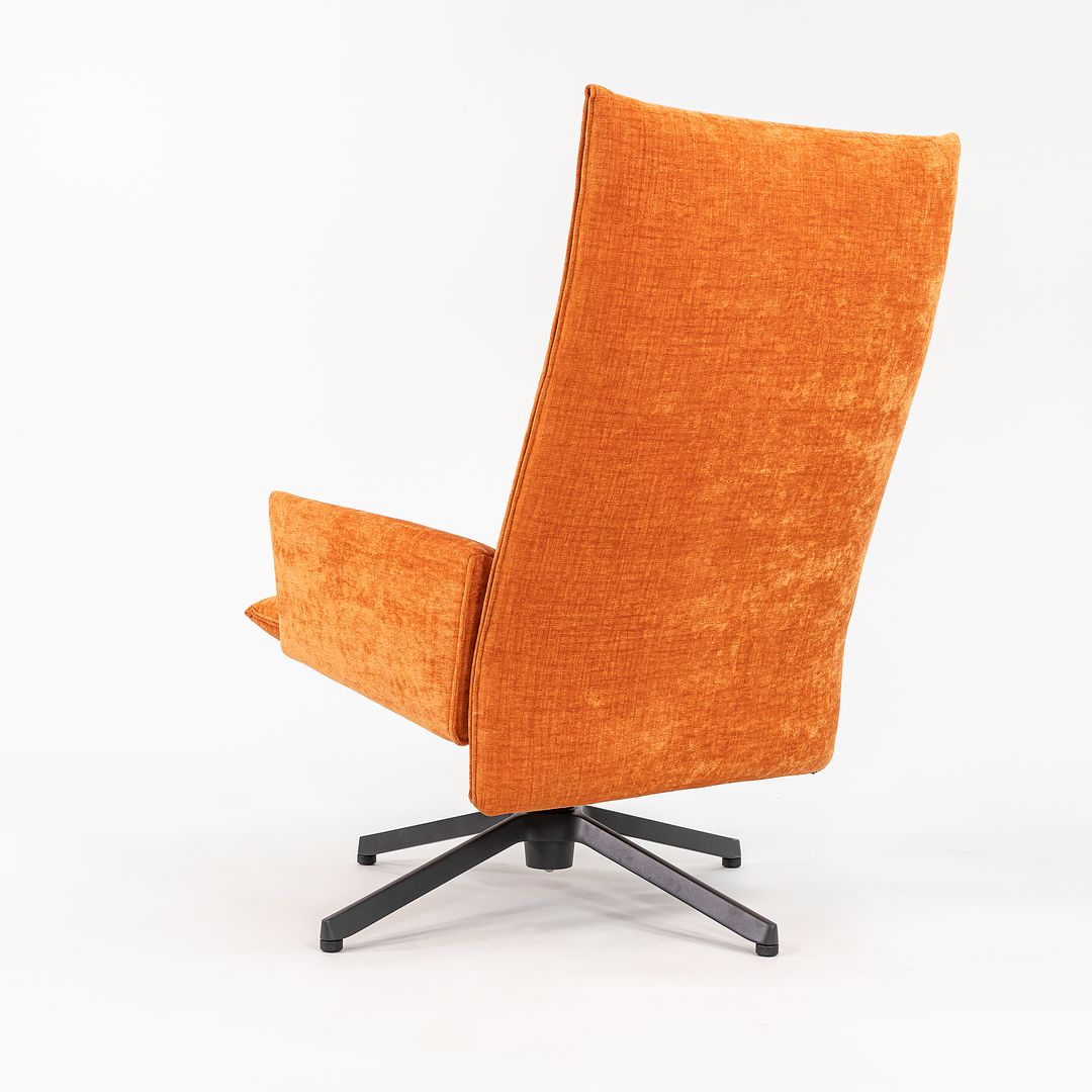 2023 Pilot High Back Lounge Chair, Model BO30-AU by Barber and Osgerby for Knoll in Orange Fabric