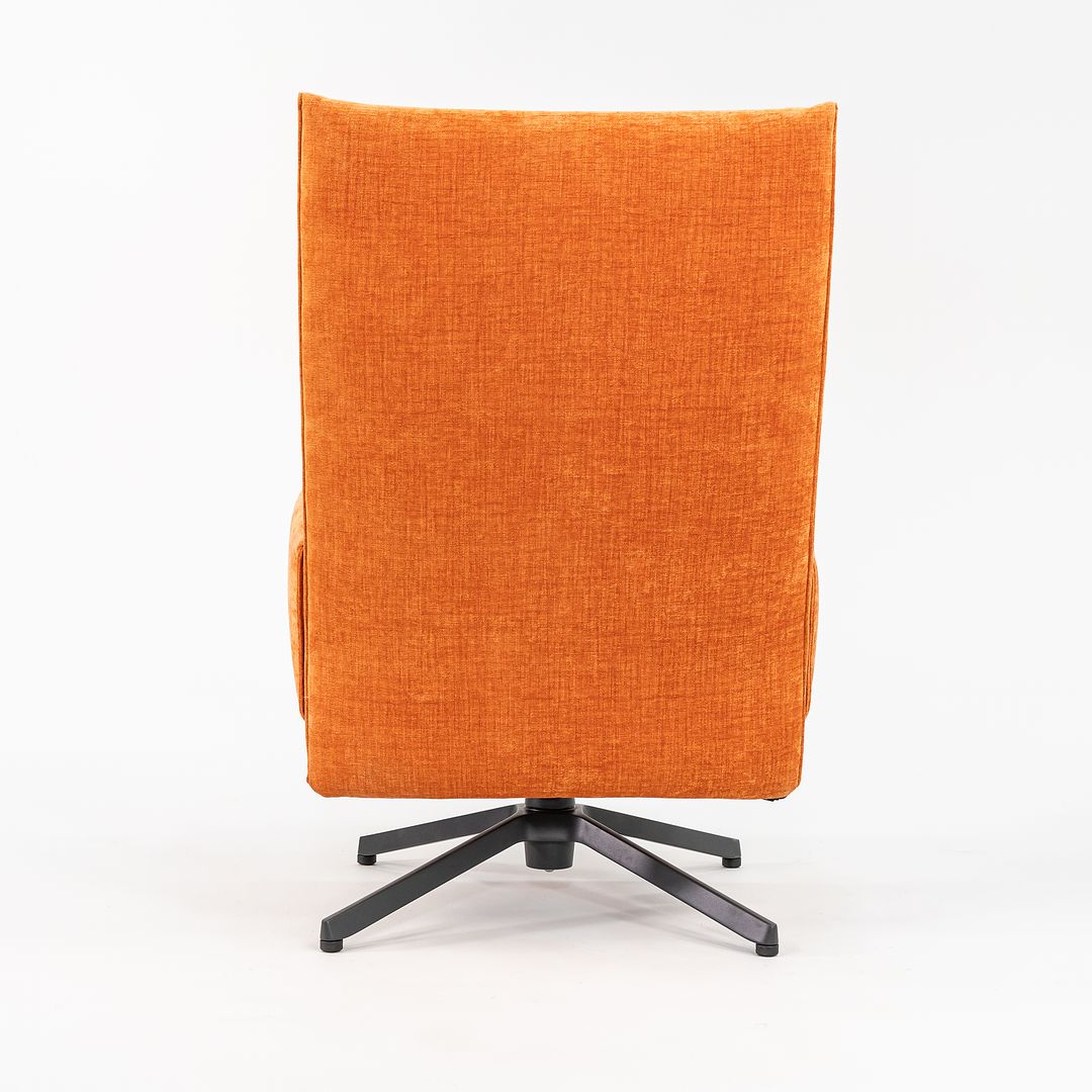 SOLD 2023 Pilot High Back Lounge Chair, Model BO30-AU by Barber and Osgerby for Knoll in Orange Fabric