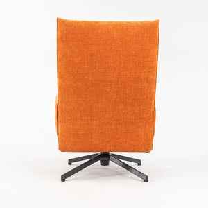 2023 Pilot High Back Lounge Chair, Model BO30-AU by Barber and Osgerby for Knoll in Orange Fabric