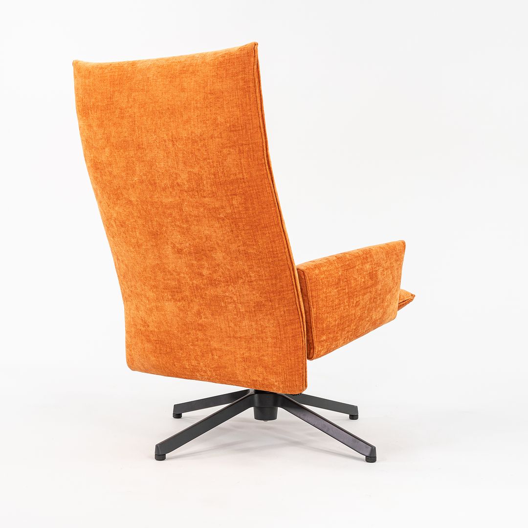 2023 Pilot High Back Lounge Chair, Model BO30-AU by Barber and Osgerby for Knoll in Orange Fabric