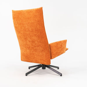 SOLD 2023 Pilot High Back Lounge Chair, Model BO30-AU by Barber and Osgerby for Knoll in Orange Fabric