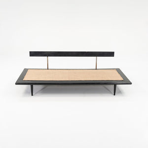 SOLD 1955 Nelson Daybed by George Nelson for Herman Miller in Ebonized Wood and Divina Melange Fabric