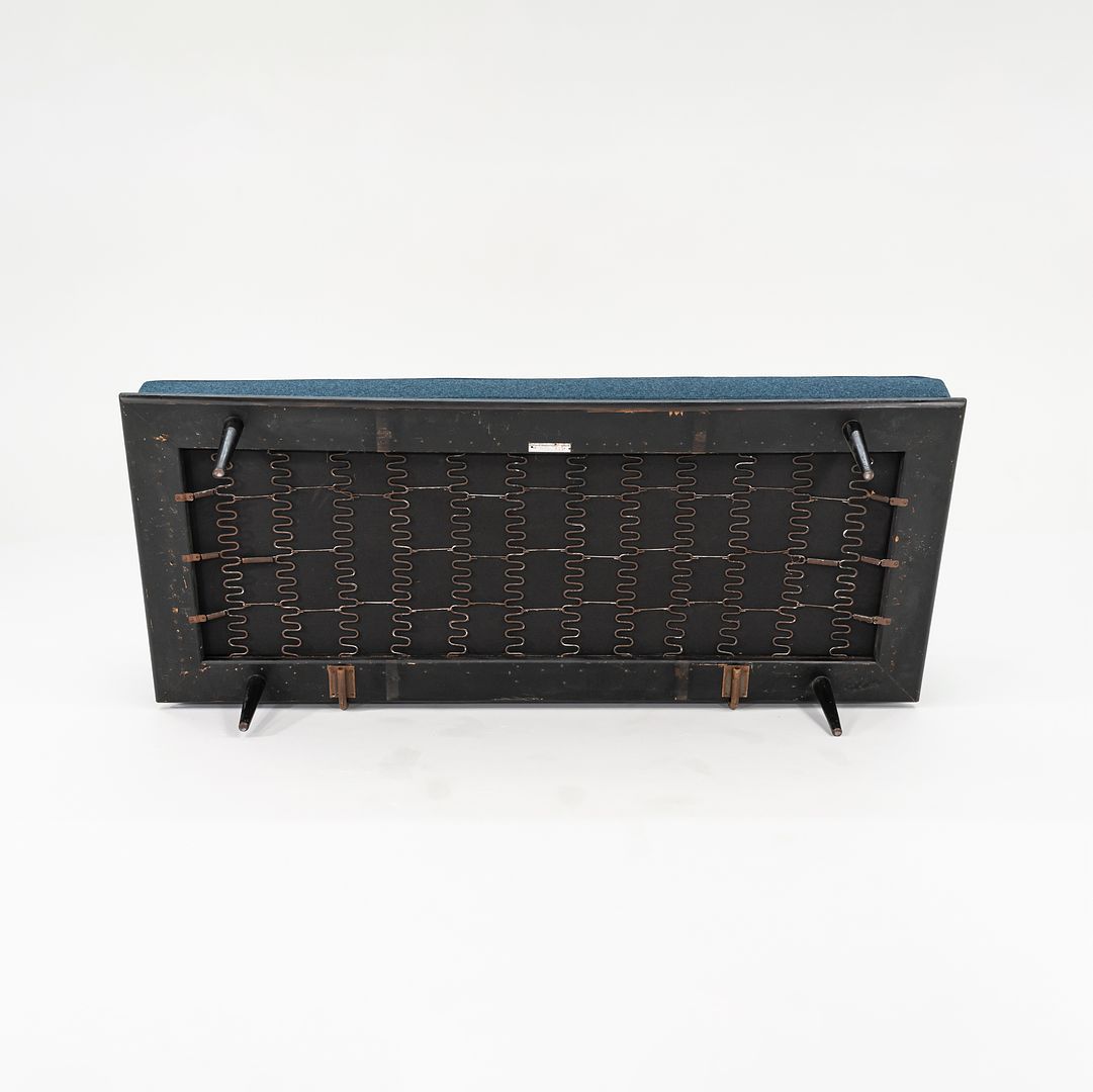 SOLD 1955 Nelson Daybed by George Nelson for Herman Miller in Ebonized Wood and Divina Melange Fabric