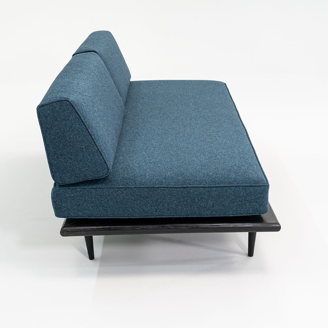 SOLD 1955 Nelson Daybed by George Nelson for Herman Miller in Ebonized Wood and Divina Melange Fabric