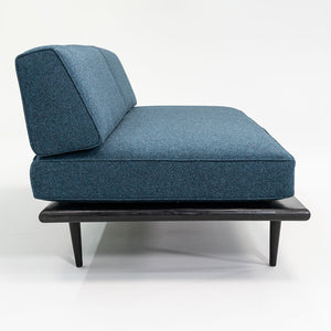 SOLD 1955 Nelson Daybed by George Nelson for Herman Miller in Ebonized Wood and Divina Melange Fabric