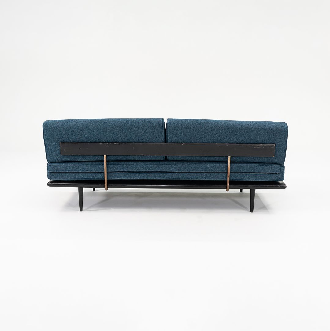 SOLD 1955 Nelson Daybed by George Nelson for Herman Miller in Ebonized Wood and Divina Melange Fabric