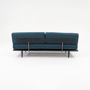 SOLD 1955 Nelson Daybed by George Nelson for Herman Miller in Ebonized Wood and Divina Melange Fabric