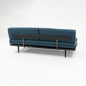 SOLD 1955 Nelson Daybed by George Nelson for Herman Miller in Ebonized Wood and Divina Melange Fabric