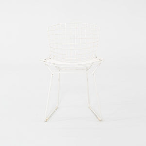 1960s Pair of Harry Bertoia Knoll Childs Wire Chairs White Powder Coated Steel