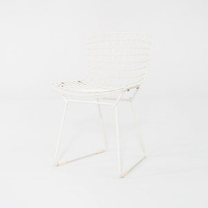 1960s Pair of Harry Bertoia Knoll Childs Wire Chairs White Powder Coated Steel
