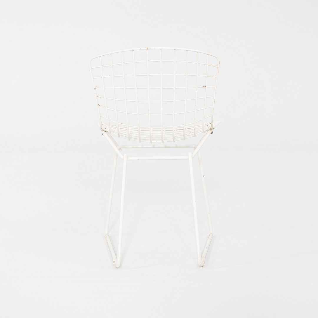 1960s Pair of Harry Bertoia Knoll Childs Wire Chairs White Powder Coated Steel