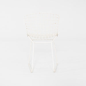 1960s Pair of Harry Bertoia Knoll Childs Wire Chairs White Powder Coated Steel