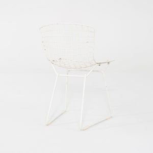 1960s Pair of Harry Bertoia Knoll Childs Wire Chairs White Powder Coated Steel